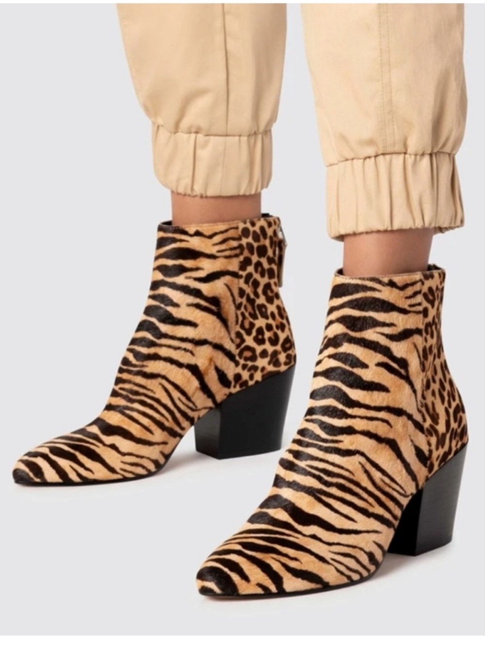 Dolce Vita Genuine Calf Hair Bootie in Tiger Print